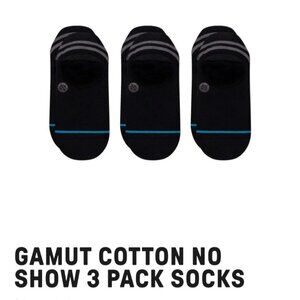 Stance GAMUT COTTON NO SHOW 3 PACK SOCKS size M6-8.5 W8-10.5
